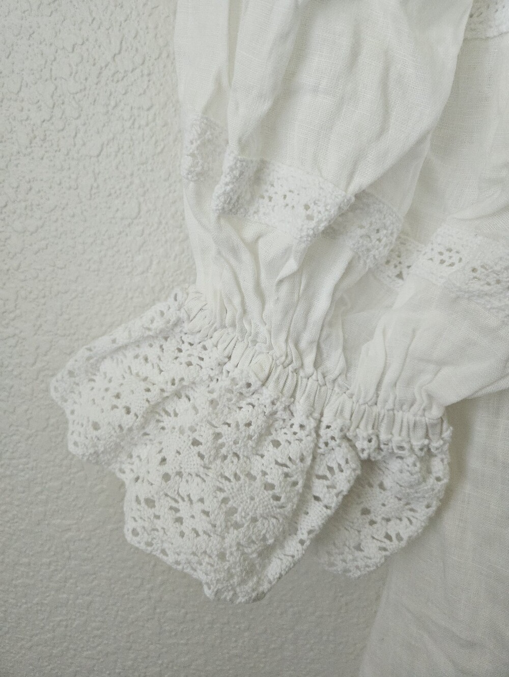 Sleeper 100% linen paloma crochet lace midi dress, one size - Picture 11 of 16